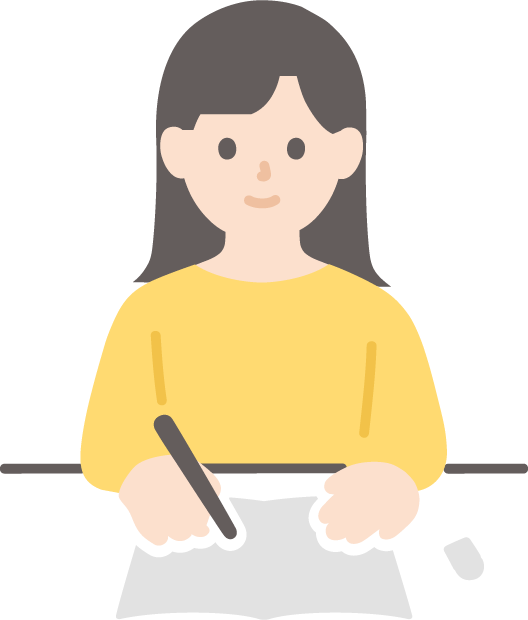 勉強する女性